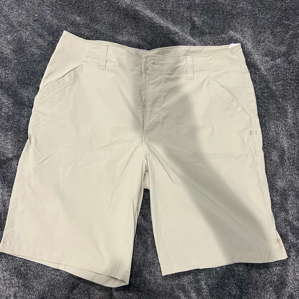 Light Tan Under Armour Heat Gear Shorts
